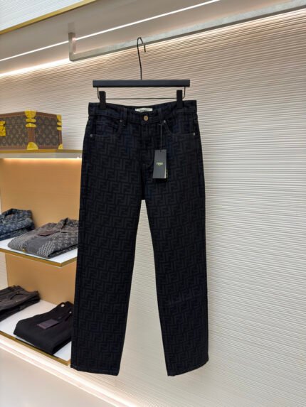 Fendi All-Over FF Denim Jeans