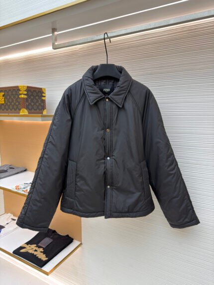 FENDI Collared Gabardine Jacket