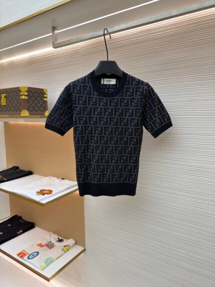 Fendi All-Over Print Short-Sleeve Sweater [Women's]
