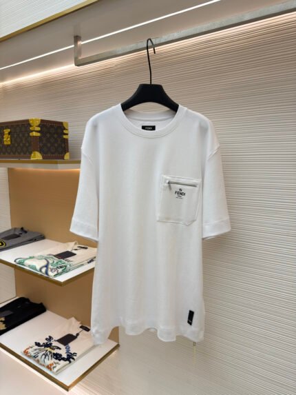 Fendi Printed Pocket Short-Sleeve Shirt
