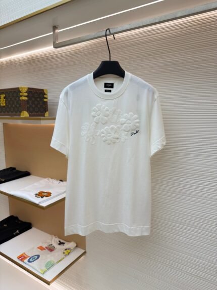 Fendi Appliqué Embroidered Crew-Neck Short-Sleeve T-Shirt