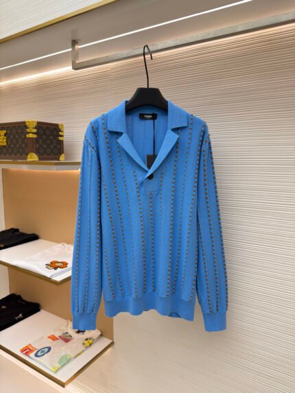 Fendi Dashed-Line Knit Sweater