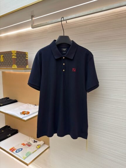 Fendi Double-F Embroidered Polo Shirt