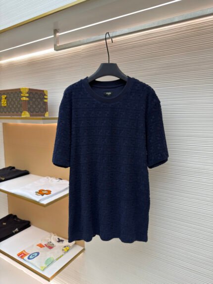 Fendi FF Embossed Short-Sleeve Top
