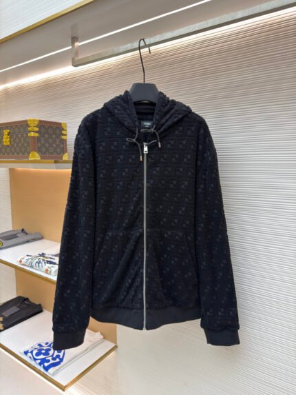 Fendi Double F Logo Embossed Sweatshirt