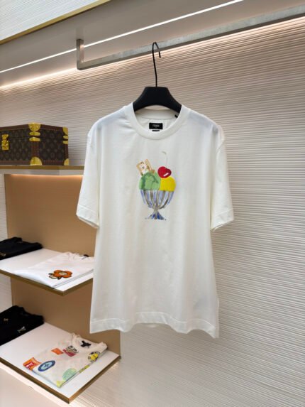 Fendi "Sundae" Crewneck Short-Sleeve T-Shirt