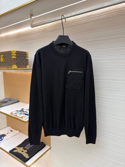 Fendi Embossed Pocket Sweater