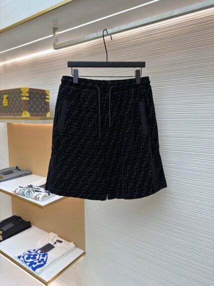 FENDI Mercerized Flocked Shorts