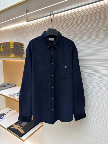 Celine Logo-Embroidered Shirt