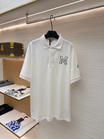 Moncler Towel-Embroidered Polo Shirt