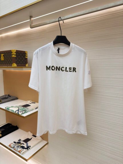 Moncler Crew Neck Logo-Print Short-Sleeve T-Shirt