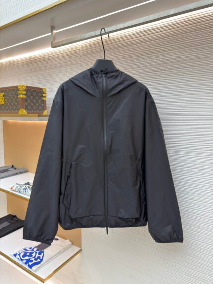 Moncler Hooded Jacket with Reflective Logo