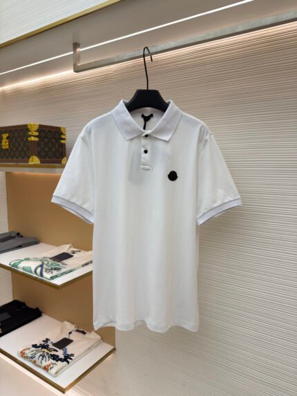 Moncler Logo-Patch Cotton Piqué Polo Shirt