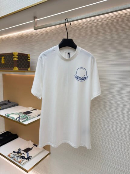 Moncler Lightweight Cotton Crew-Neck T-Shirt with Logo