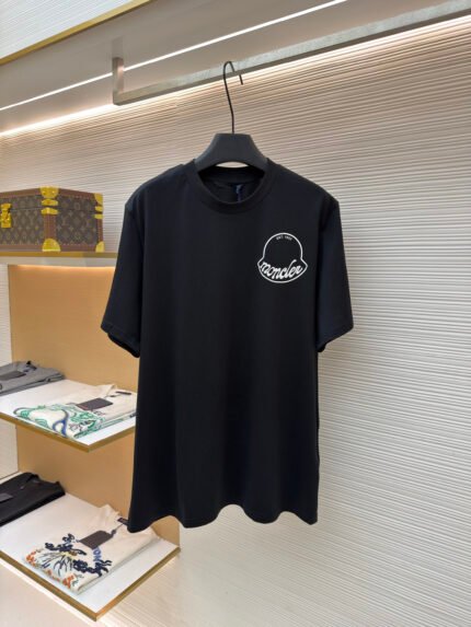Moncler Lightweight Cotton Crew-Neck T-Shirt with Logo